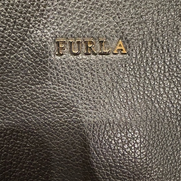 Furla small leather shoulder bag chain handle black crossbody - Picture 2 of 7
